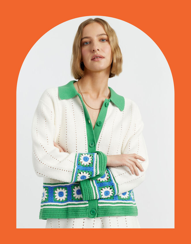 Chinti & Parker Hand Crochet Shirt , Multi (MULTI), large