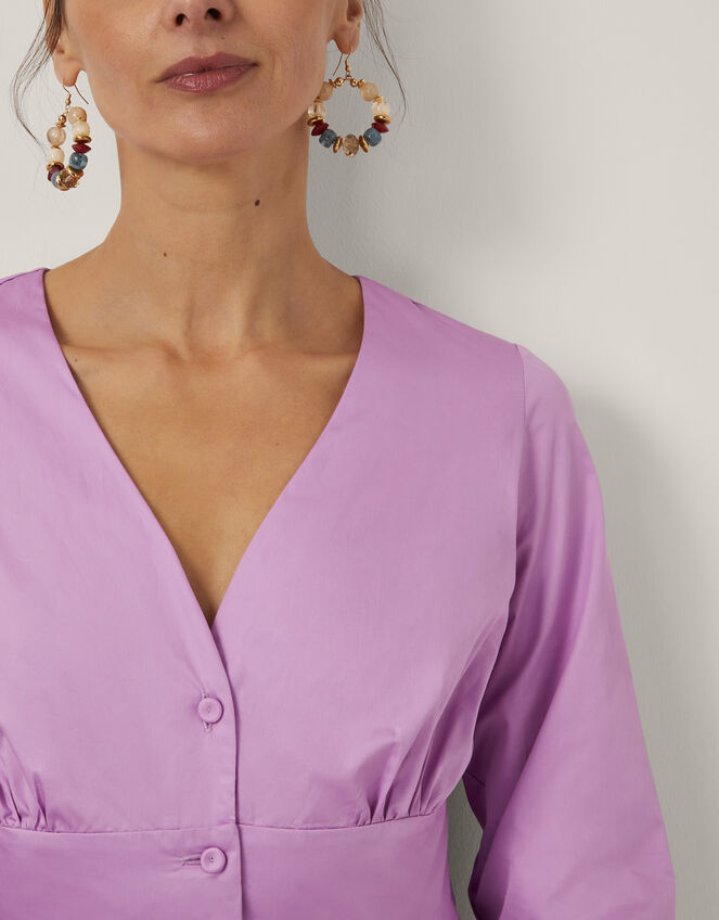 Devotion Twins Cycle Button-Front Maxi Dress, VIOLET, large