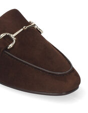 Bibi Lou Ashe Suede Mule Loafers, Brown (BROWN), large