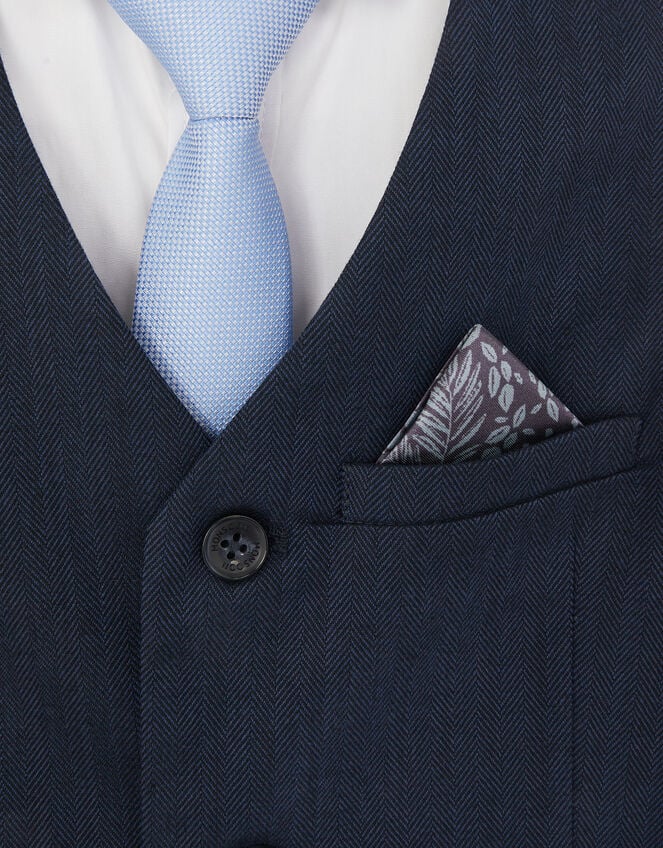 Harry Herringbone 4-Piece Suit, Blue (NAVY), large