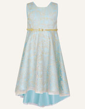 Amelina Glitter Lace Dress, Blue (BLUE), large