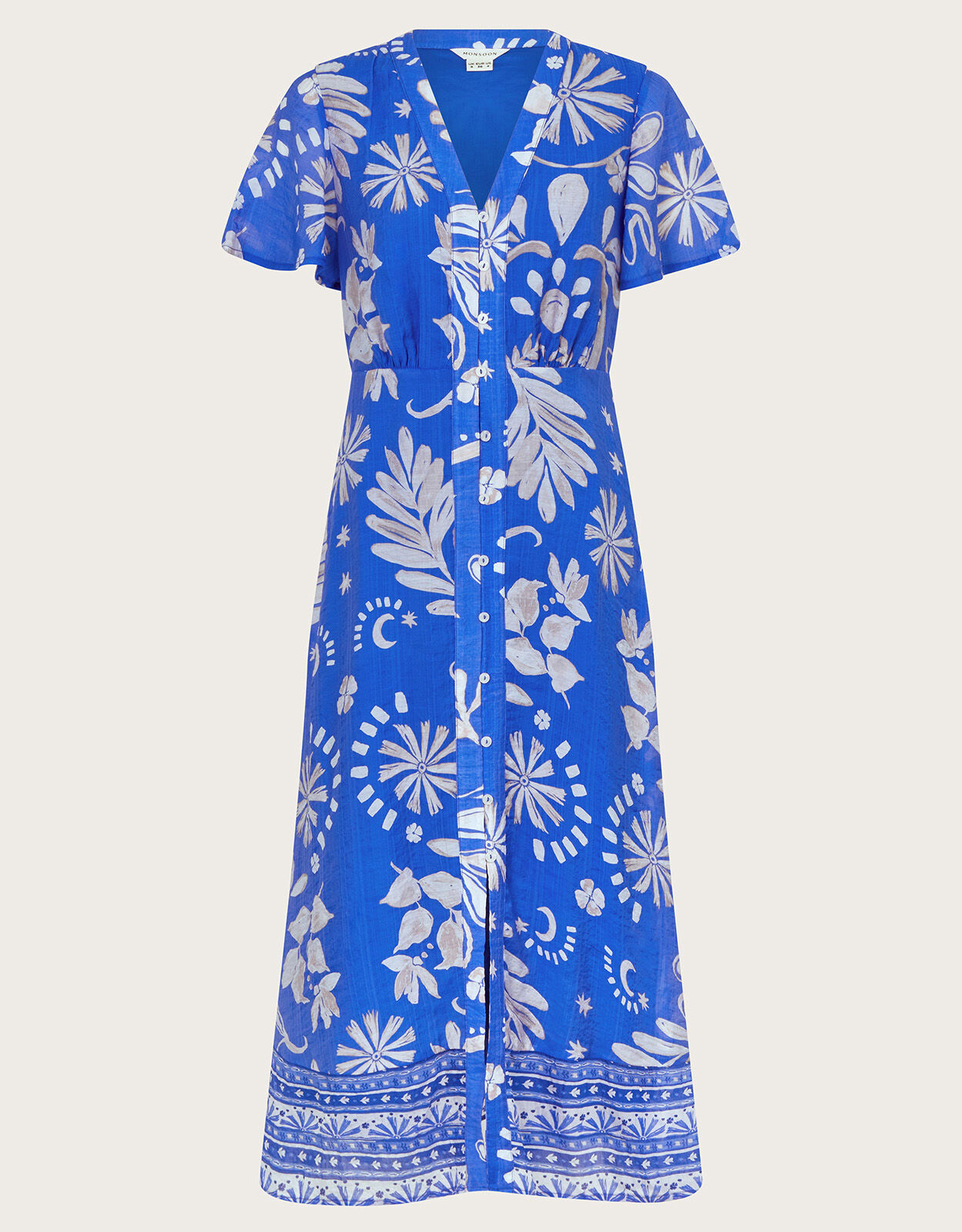 Cleo Tea Dress Blue Day Dresses Monsoon UK