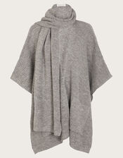 Knit Poncho and Scarf, , large