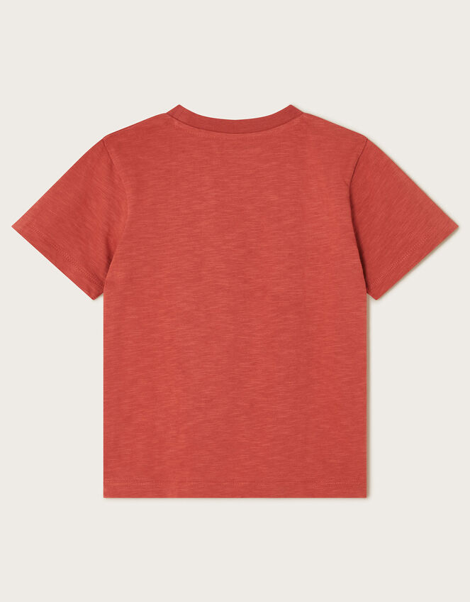 Dinosaur Graphic Cotton T-Shirt, Red (RED), large