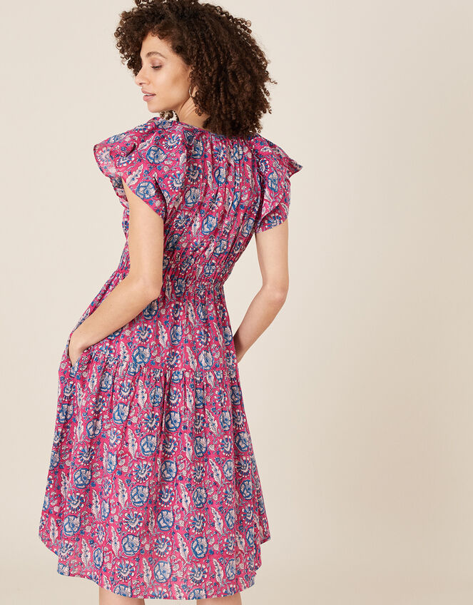 ARTISAN STUDIO Woodblock Print Dress Pink | Artisan | Monsoon UK.
