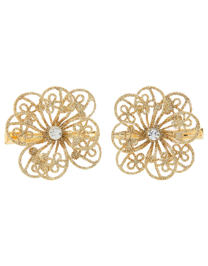 Glitter Flower Hair Clips Girls' Hair Accessories Monsoon UK.