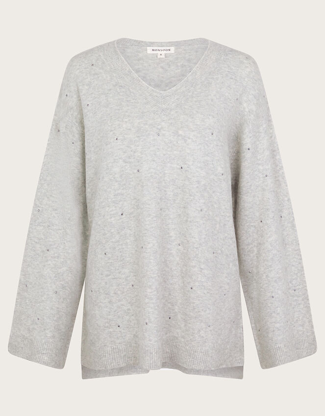 Han Heatseal Embellished Jumper , Grey (GREY), large