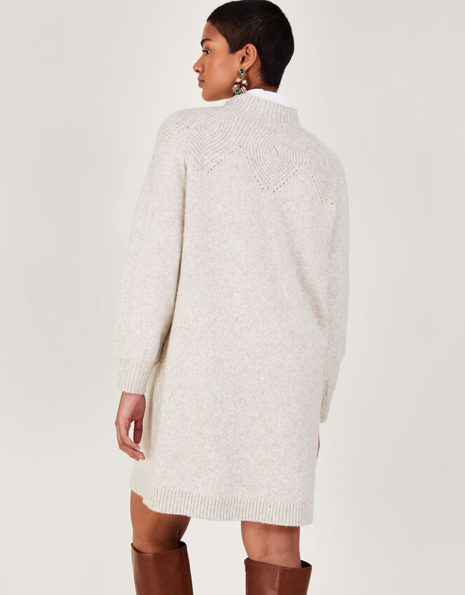 Iriel Stitch Detail Knitted Mini Dress Ivory