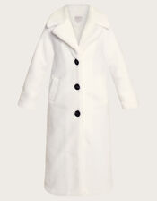 Trinity Long Teddy Coat, Ivory (IVORY), large