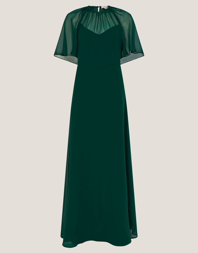 Mona Angel Sleeve Maxi Dress Green