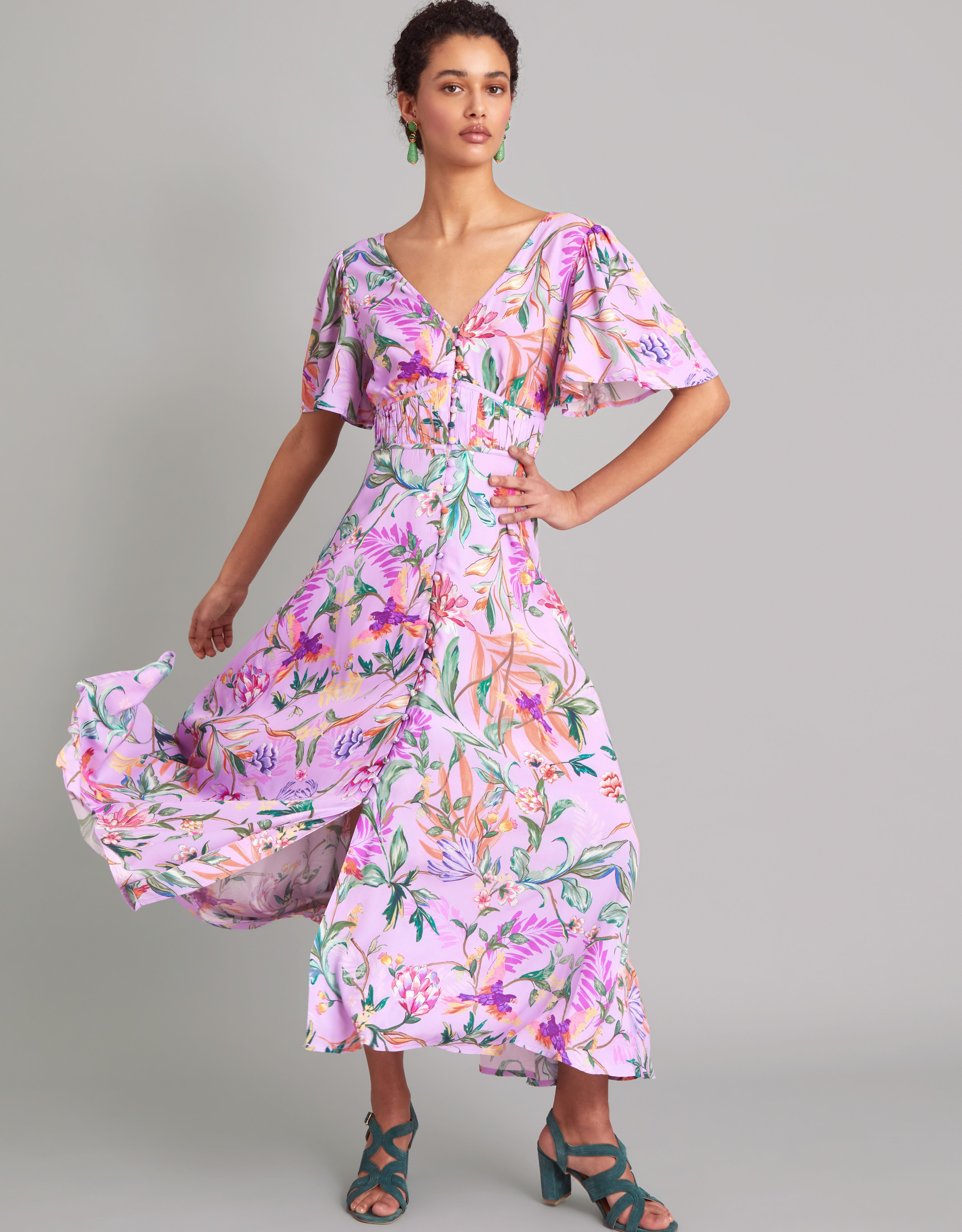 Monsoon purple dress clearance