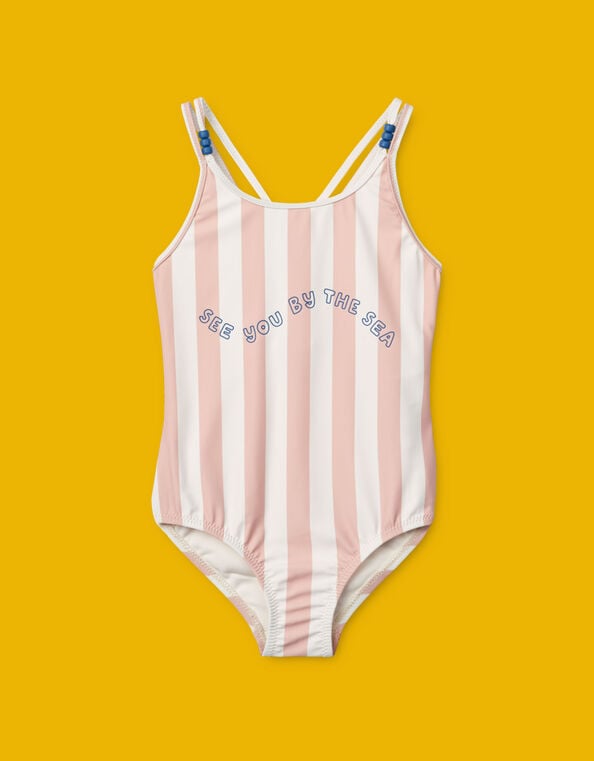 Liewood Suna Stripe Swimsuit, Pink (ROSE), large