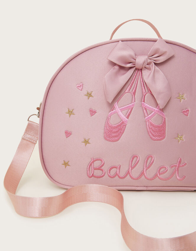 Embroidered Satin Ballet Shoe Bag, , large