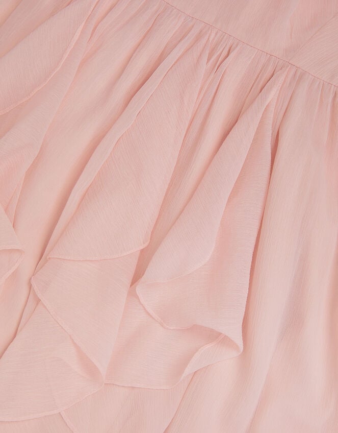 Arizona Halter Ruffle Prom Dress, Pink (PALE PINK), large