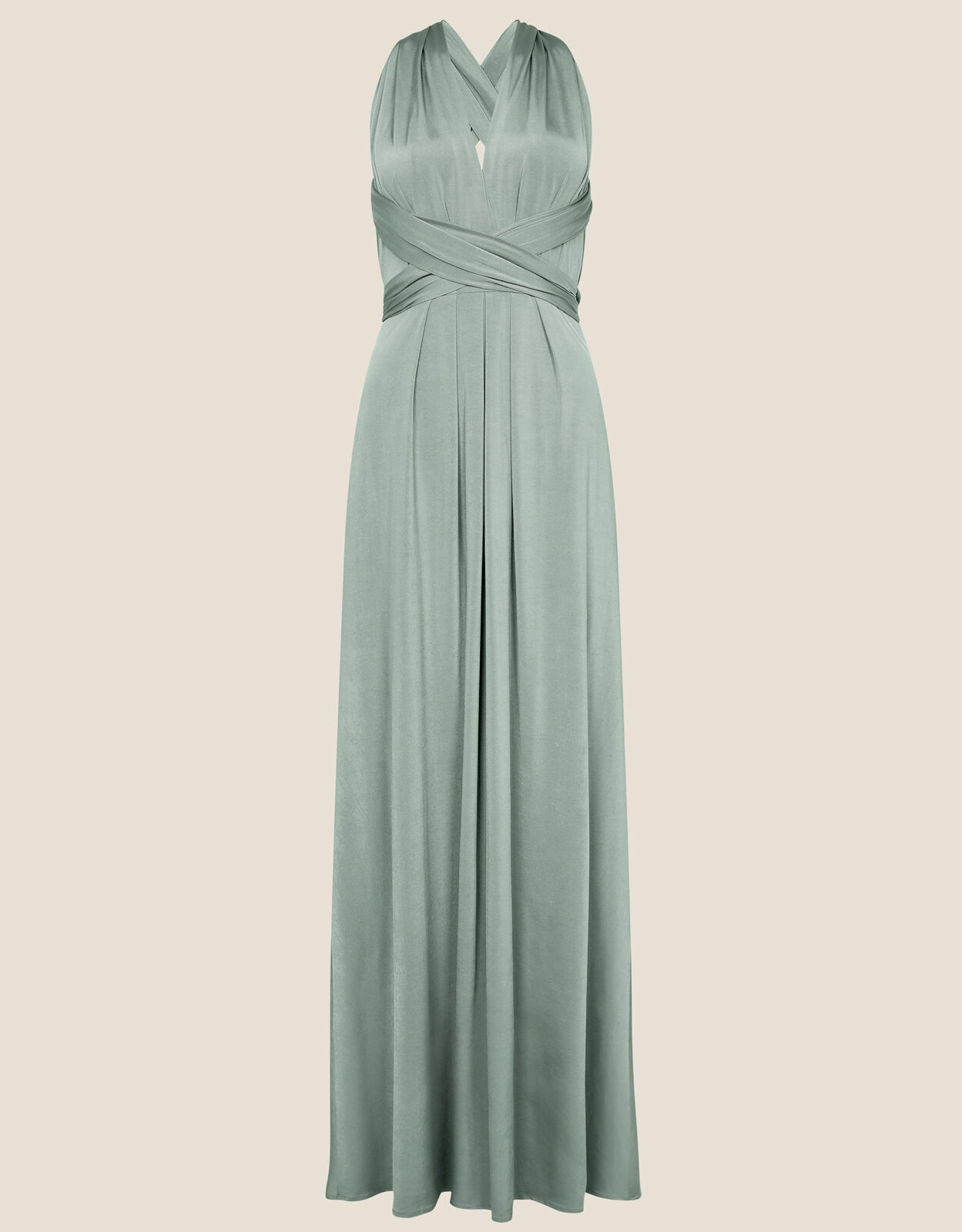 blue and green maxi dress