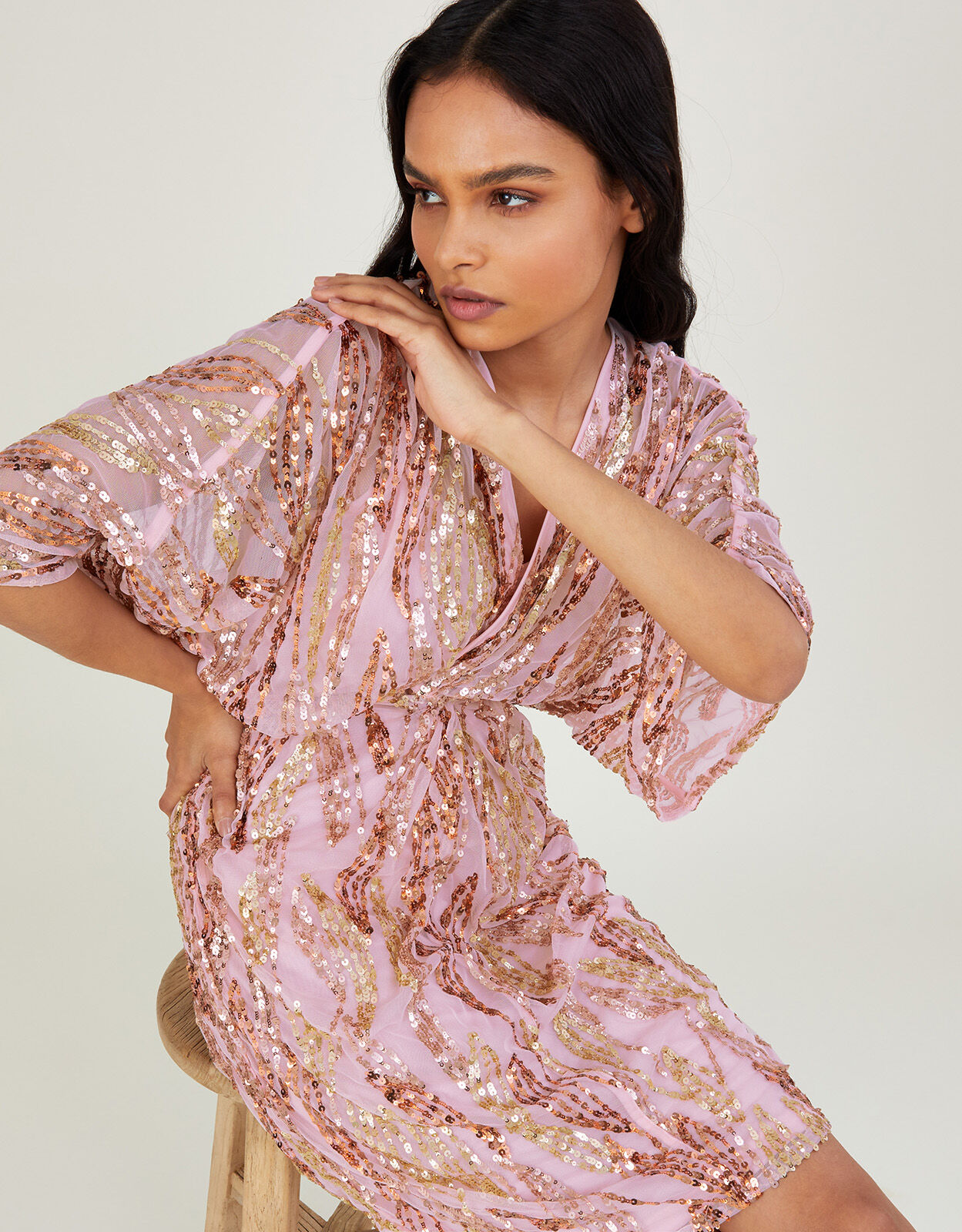 Monsoon blush cheap pink dress