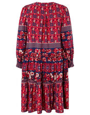 Deanna Mini Me Printed Dress in Sustainable Viscose, Red (RED), large