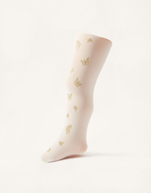 Baby Butterfly Glitter Tights, Gold (GOLD), large
