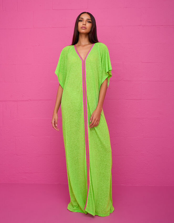 Pitusa Inca Abaya Maxi Sundress, Green (LIME), large