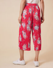 Floral Pleated Trousers, Red (RED), large