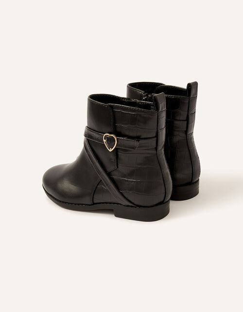 Strap Buckle Boots, Black (BLACK), large