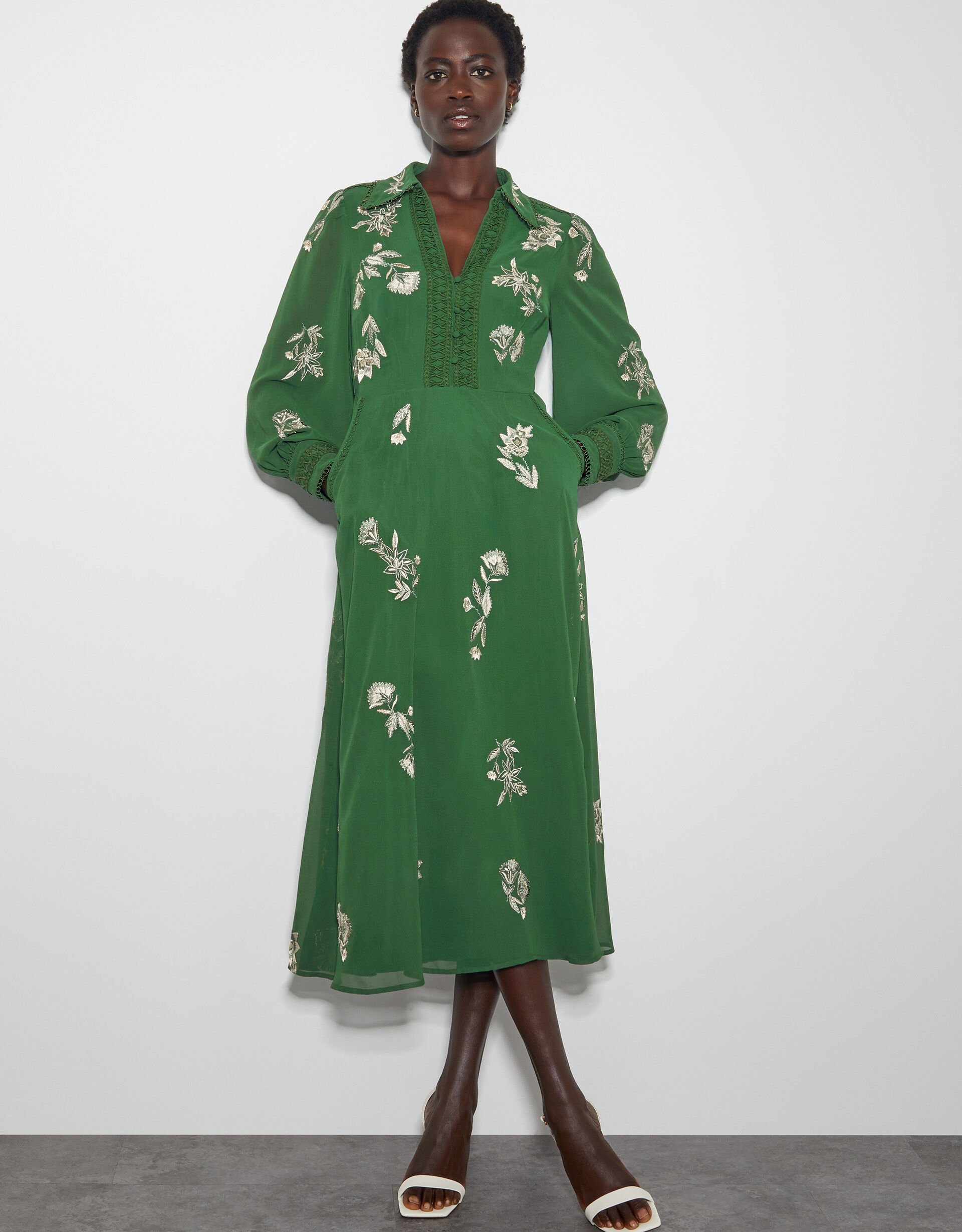 Erica Shirt Dress Green