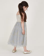 Land of Wonder Fairytale Embroidered Jacquard Dress, Grey (GREY), large