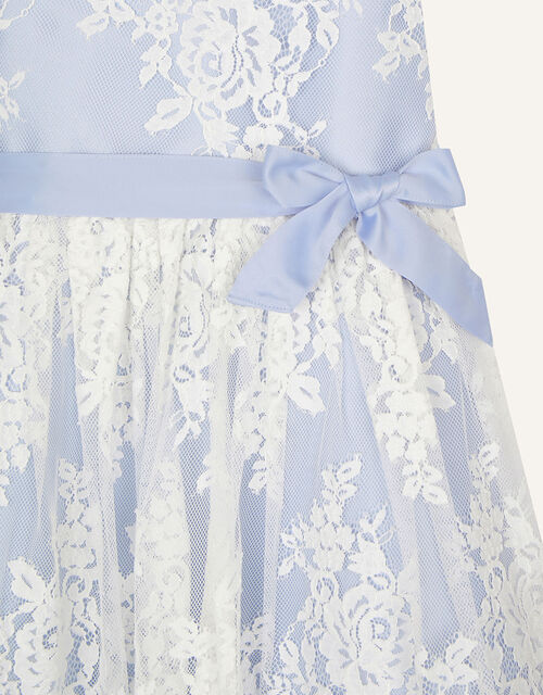 Lace High-Low Dress, Blue (BLUE), large