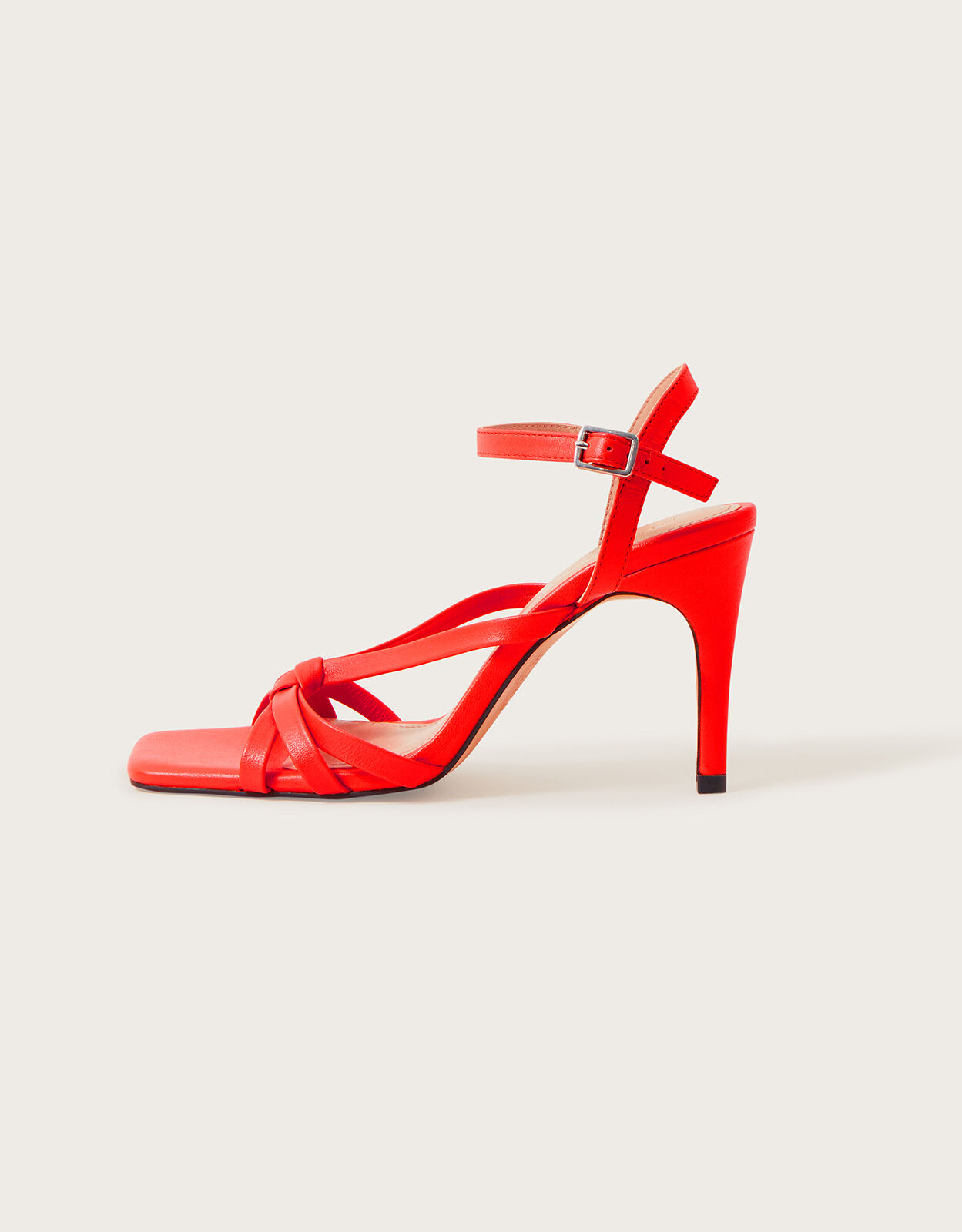 Red heeled discount sandals uk