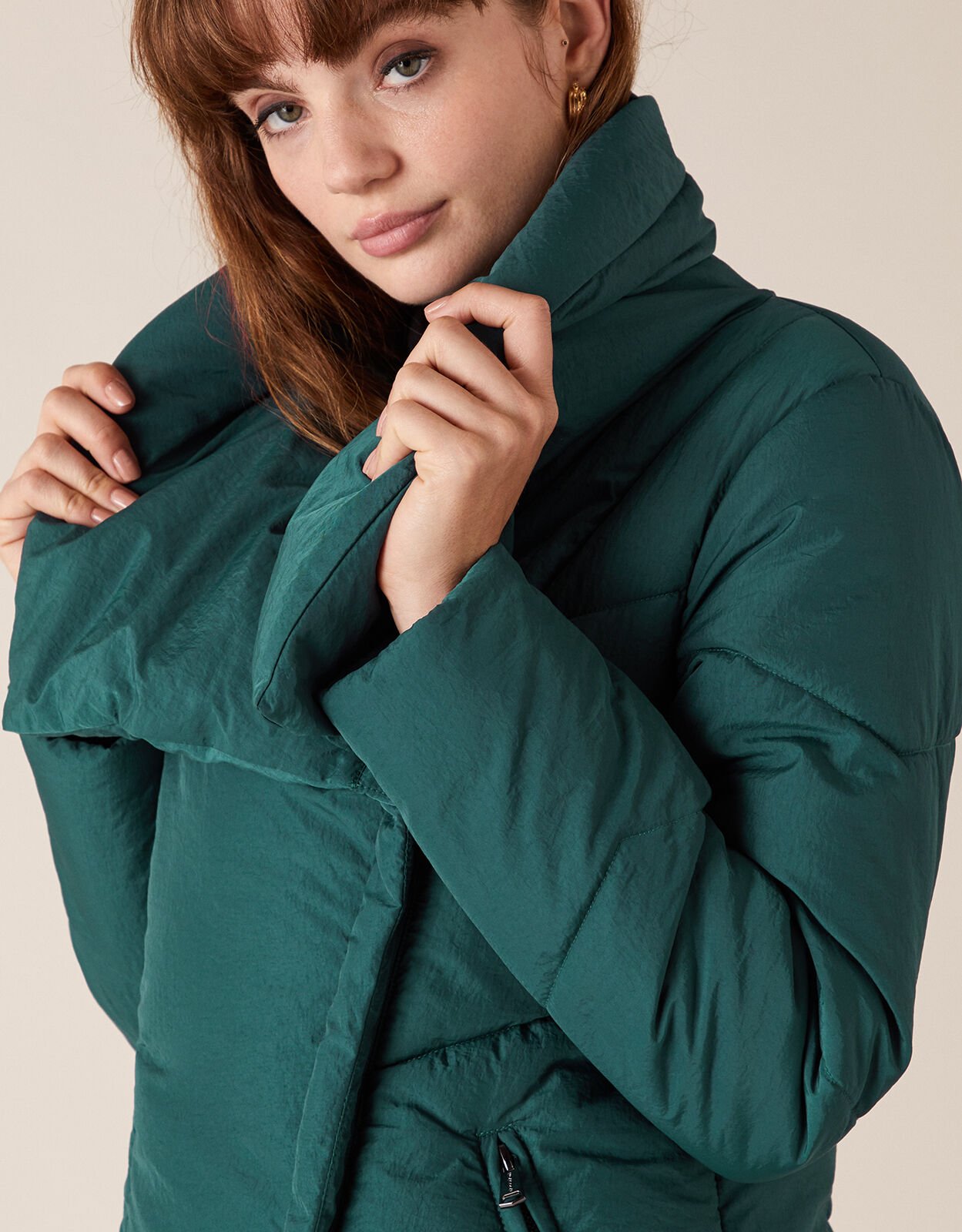 Teal sales padded coat