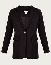 Becca Ponte Blazer with LENZING™ ECOVERO™, Black (BLACK), large