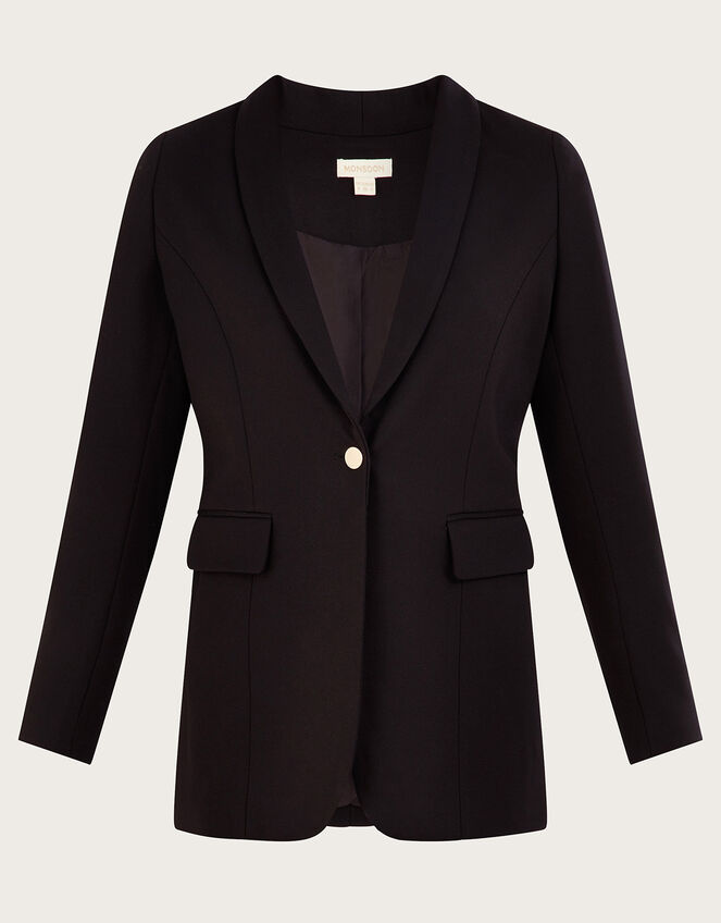 Becca Ponte Blazer with LENZING™ ECOVERO™, Black (BLACK), large