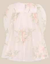 Baby Sakura Floral Embroidered Tulle Dress, Multi (MULTI), large