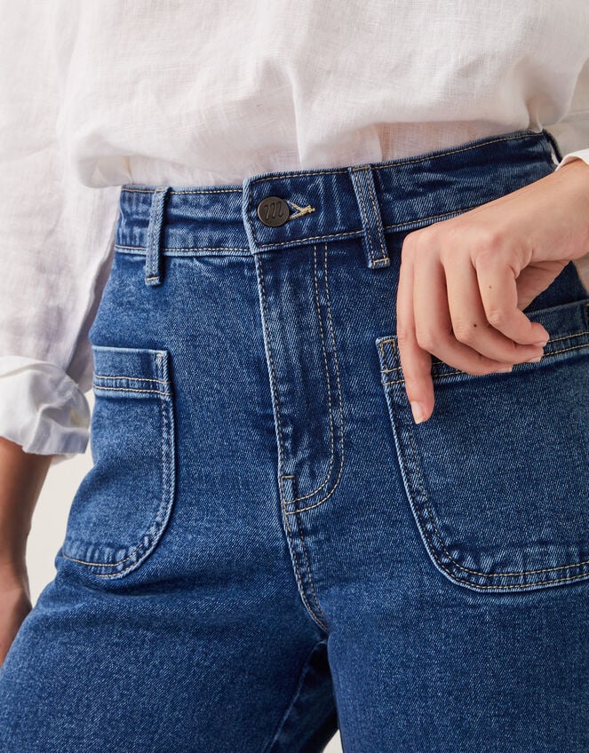 Arlo Regular Cropped Jeans, Blue (MID AUTHENTIC BLUE), large