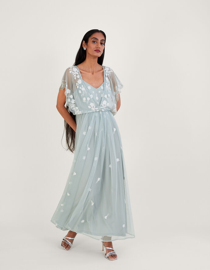Monstera Leaf Slvlss Maxi Dress in Green main image 1