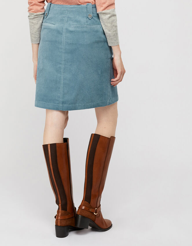 Jessica Jumbo Cord Skirt, Blue (BLUE), large