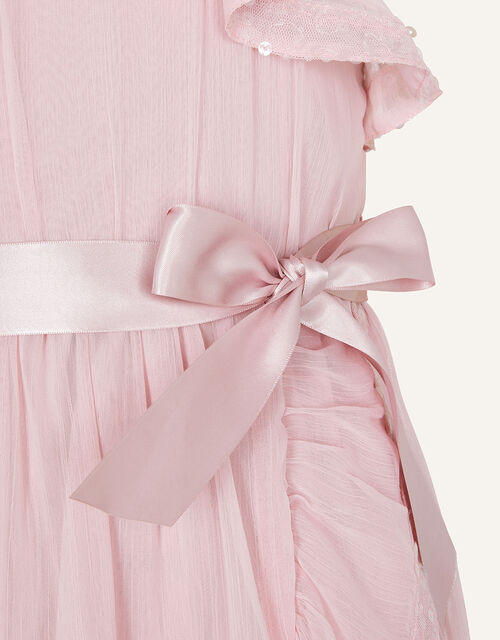 Simone One-Shoulder Chiffon Dress, Pink (PINK), large