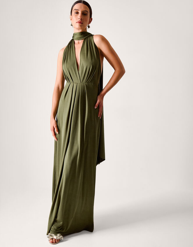 Thea Multiway Bridesmaid Dress, Green (OLIVE), large