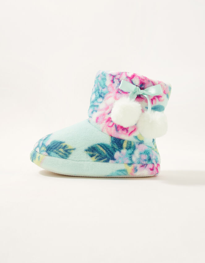 Hydrangea Slipper Boots, Blue (AQUA), large