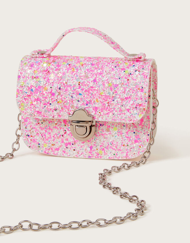 Mini Glitter Satchel Bag, , large