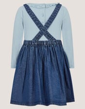 Baby Mon Cheri Top & Chambray Dress Set, Blue (BLUE), large