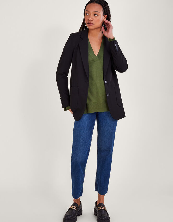 Collar Wool Jumper, Green (GREEN), large