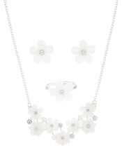 Melody Flower Necklace, Earring and Ring Set, , large