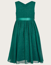 Glitter Wrap Mariposa Dress, Green (GREEN), large