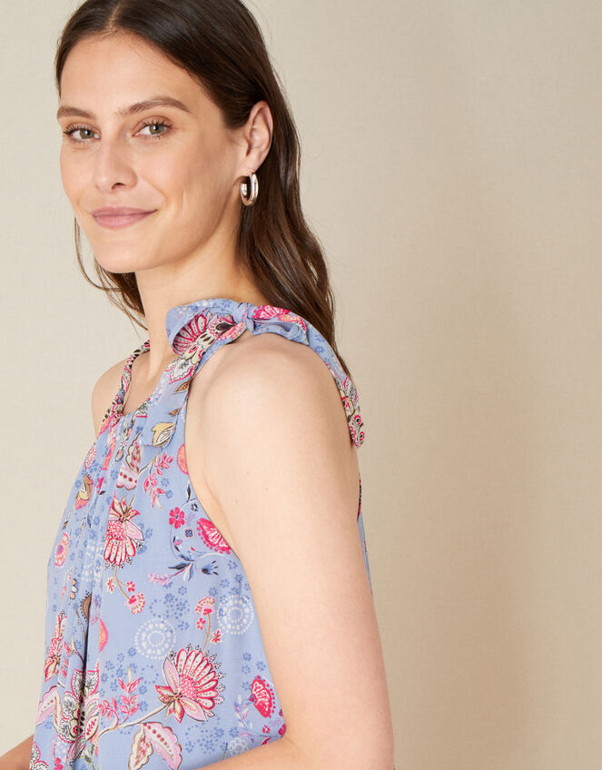 Floral Print Cami Top, Purple (LILAC), large