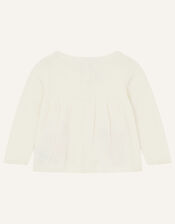 Baby Flamingo Cardigan , Ivory (IVORY), large