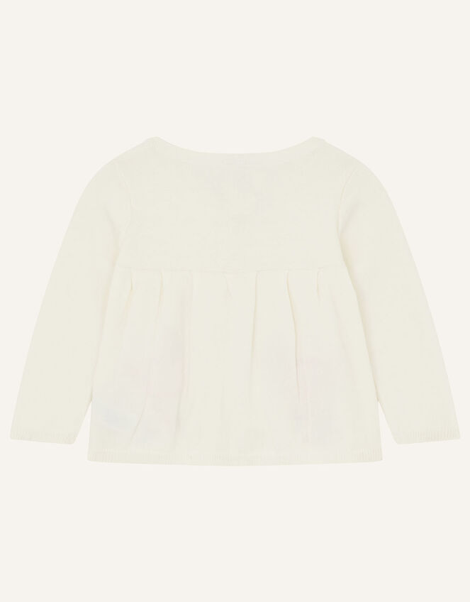 Baby Flamingo Cardigan , Ivory (IVORY), large