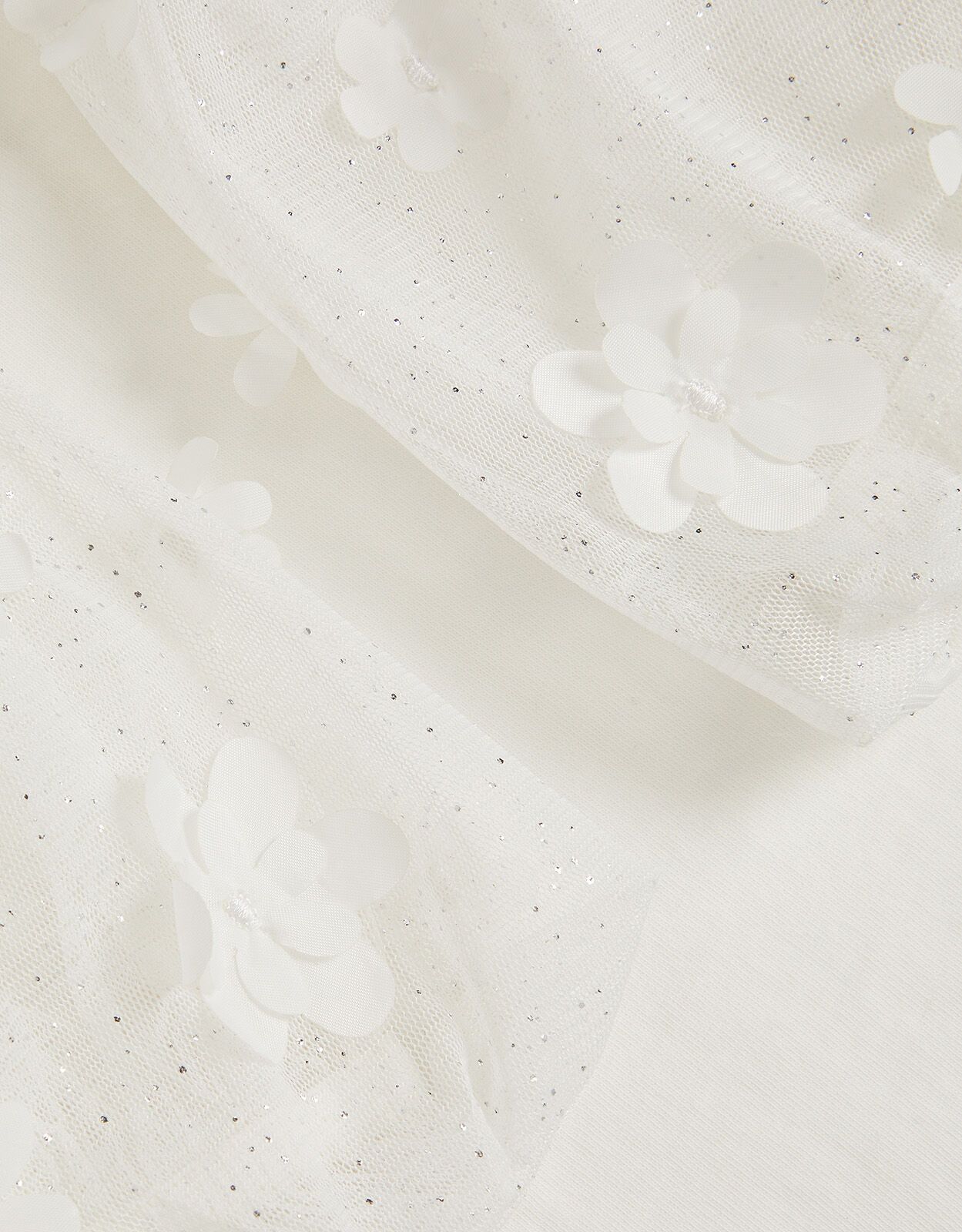 Layla Tulle Sleeve 3D Floral Top Ivory | Girls' Tops & T-shirts | Monsoon  UK.