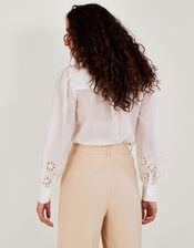 Brie Cutwork Blouse, Ivory (IVORY), large