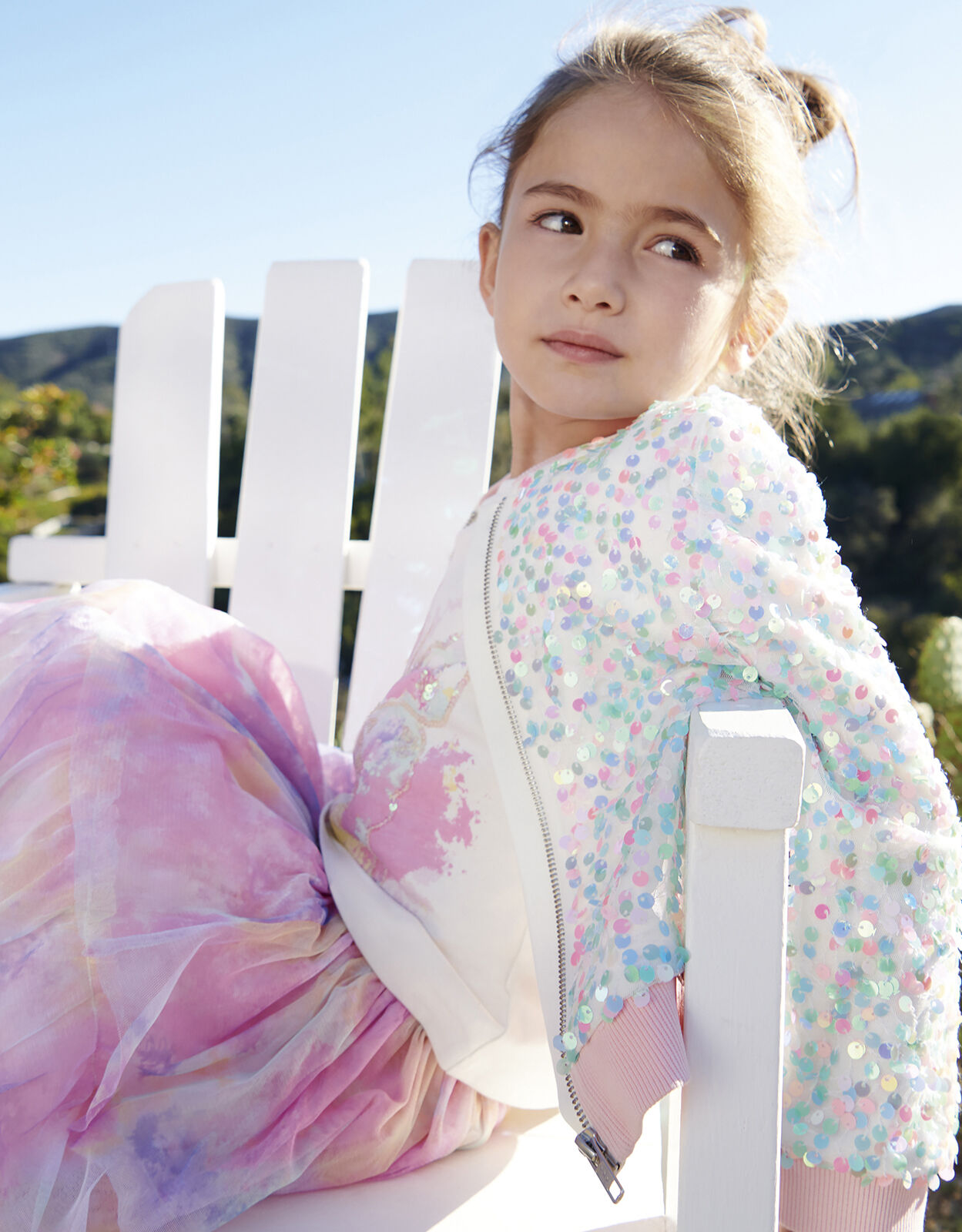 Little girl sequin jacket top